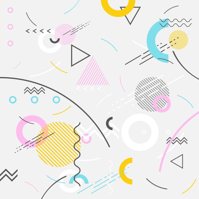 Sticker Tanzende Geometrische Figuren