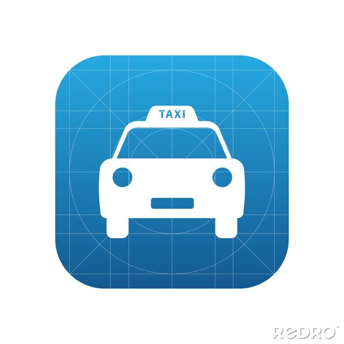 Sticker Taxi-Symbol für Web-und Handy.