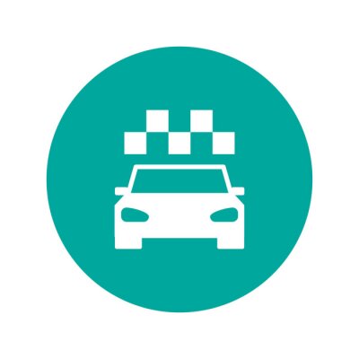 Sticker Taxi-Symbol. Wohnung