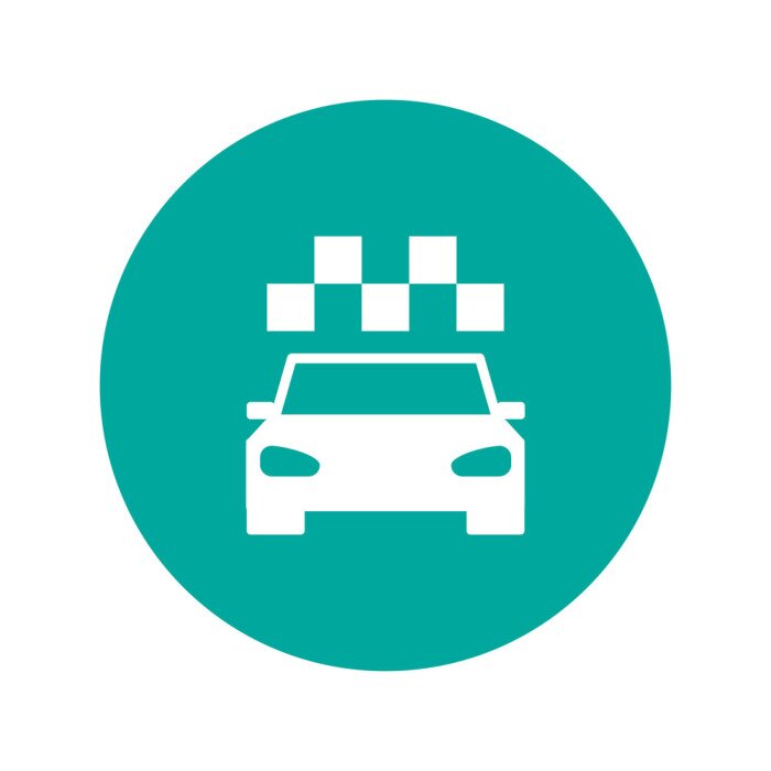 Sticker Taxi-Symbol. Wohnung