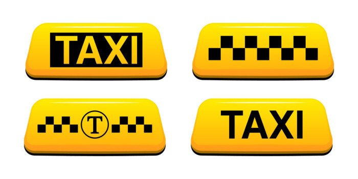 Sticker Taxi Zeichen