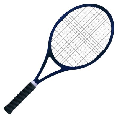 Tennisschläger auf hellem Hintergrund