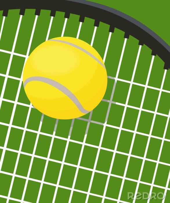 Sticker Tennisschläger und Ball