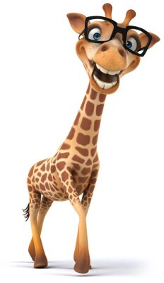 Tiere für Kinder lustige Giraffe mit blauen Augen