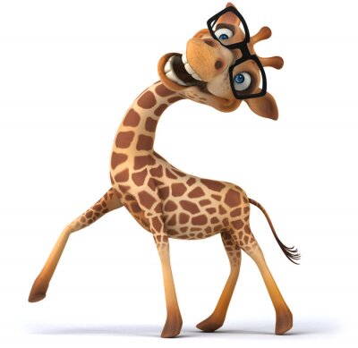 Sticker Tiere Safari Giraffe mit gebogenem Hals