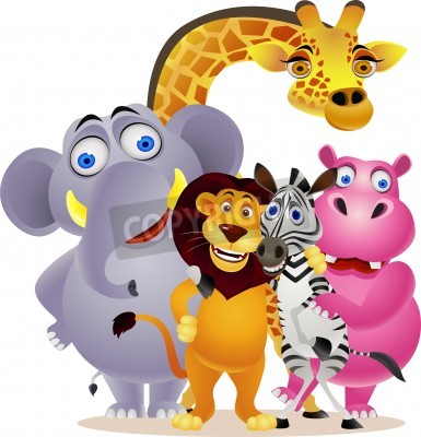 Sticker Tierkarikatur