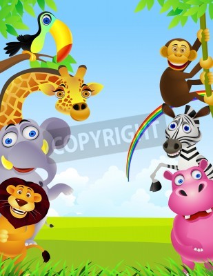 Sticker Tierkarikatur