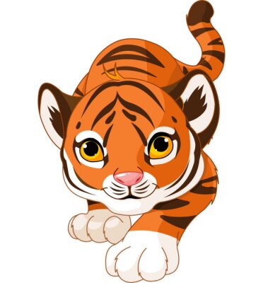 Sticker Tiger schleicht sich heran Grafik