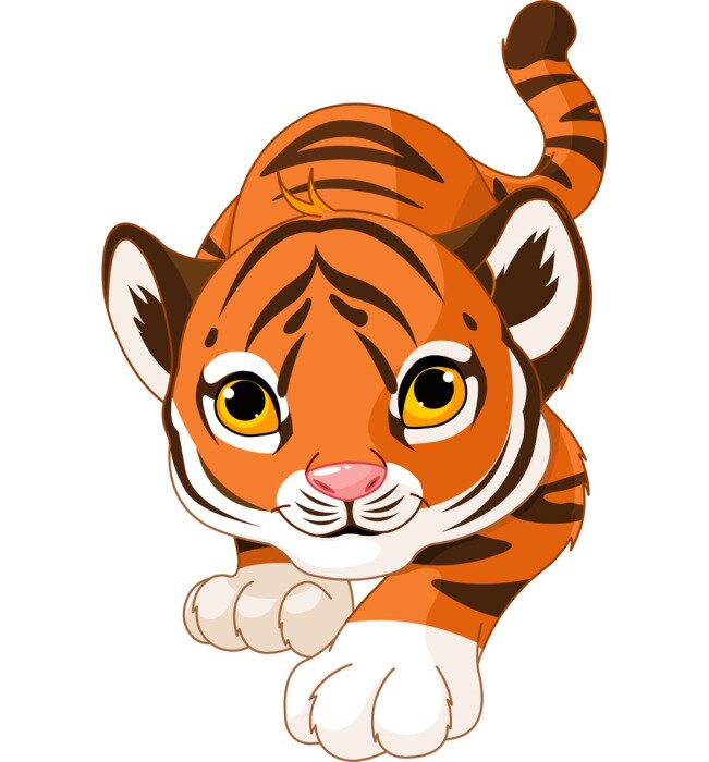 Sticker Tiger schleicht sich heran Grafik