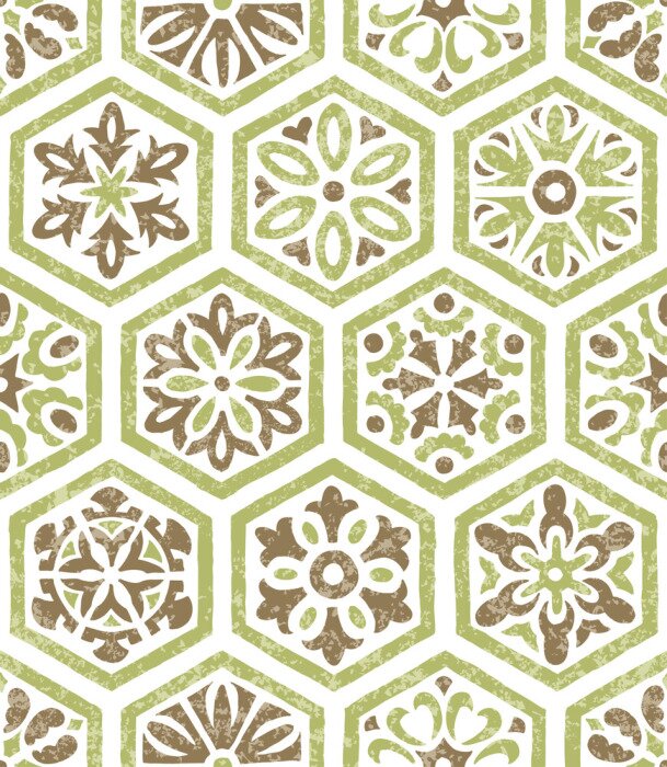 Sticker Tile seamless pattern. Patchwork style ornament. Grunge texture, vintage background. Print for textiles, wrappers. Vector illustration.