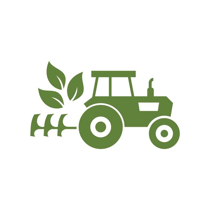 Sticker Tractor logo, icon on white background