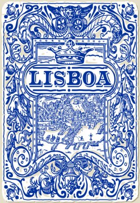 Sticker Traditional Tiles Azulejos Lisboa, Portugal 