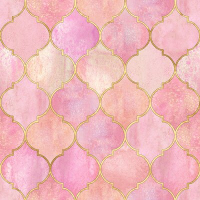 Traditionelles rosa marokkanisches Muster