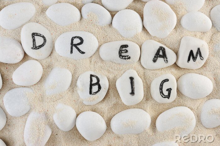 Sticker Träumen Sie große Worte
