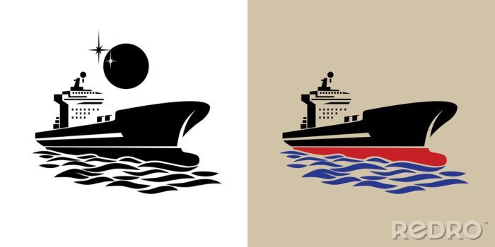Sticker Transportschiff Symbol