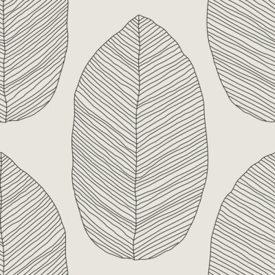 Trendiges minimalistisches botanisches Muster mit einer Linie Kunst Komposition