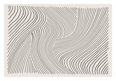 Sticker Trendy abstract aesthetic creative minimalist artistic hand drawn composition