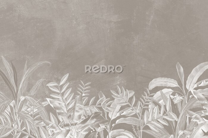 Sticker Tropen in Braun