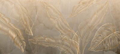 Tropische Blätter auf einem Aquarellhintergrund