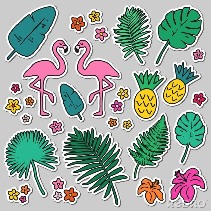 Sticker Tropisches Aufkleber-Set