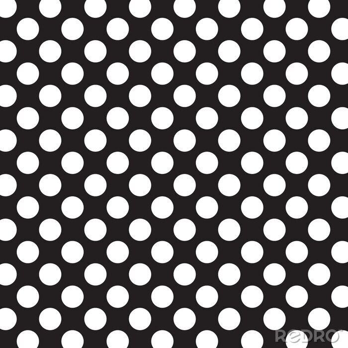 Sticker Tupfen Hintergrund mit weißen Punkten und schwarzem Hintergrund
