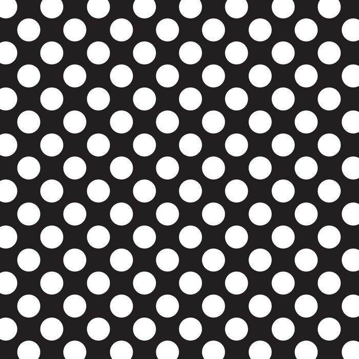 Sticker Tupfen Hintergrund mit weißen Punkten und schwarzem Hintergrund