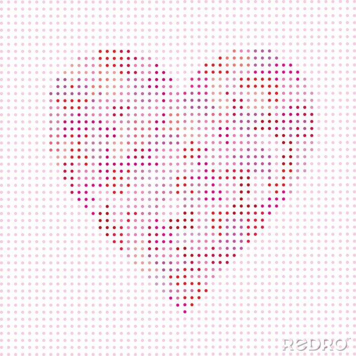 Sticker Tupfen Vektor-valentine Herzen