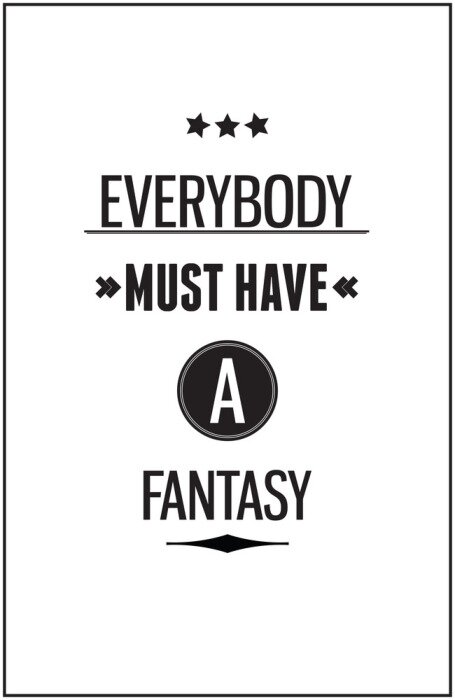 Sticker Typografische Inspiration zum Thema Fantasie