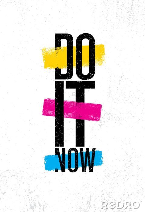 Sticker Typografisches Zitat tue es