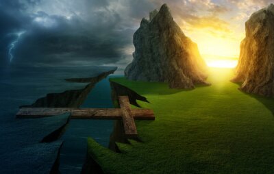 Sticker Überqueren Sie den Abgrund