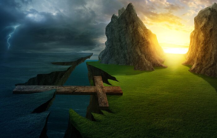 Sticker Überqueren Sie den Abgrund