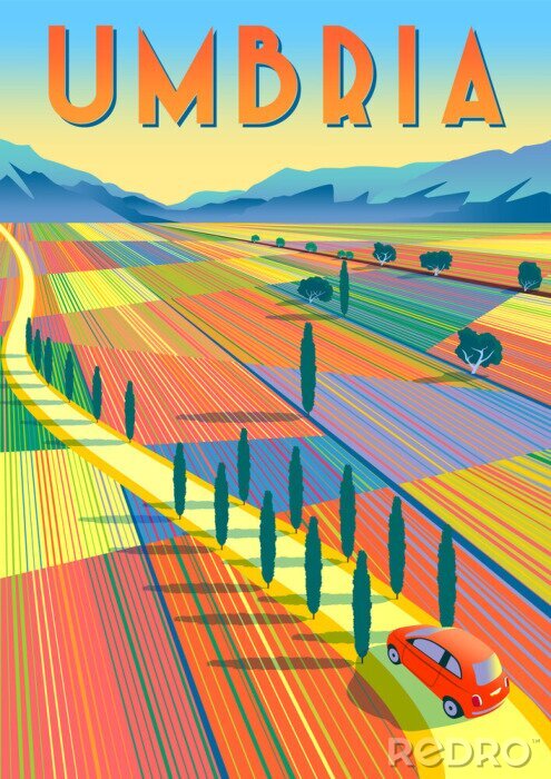 Sticker Umbrien Schwester der Toskana