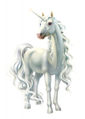Sticker Unicorn, full-length isolated on white