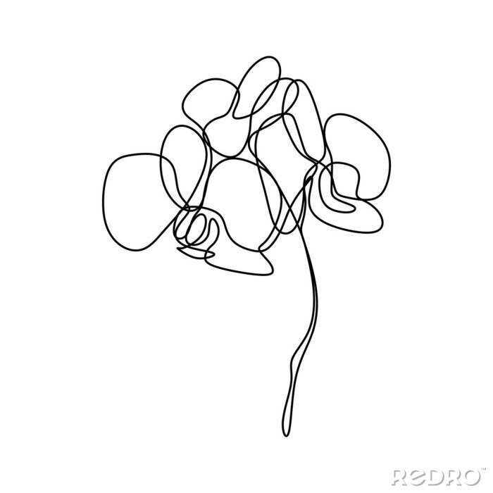 Sticker Unregelmäßig geformte Orchidee