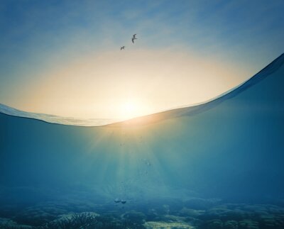 Sticker Unterwasser-Hintergrund