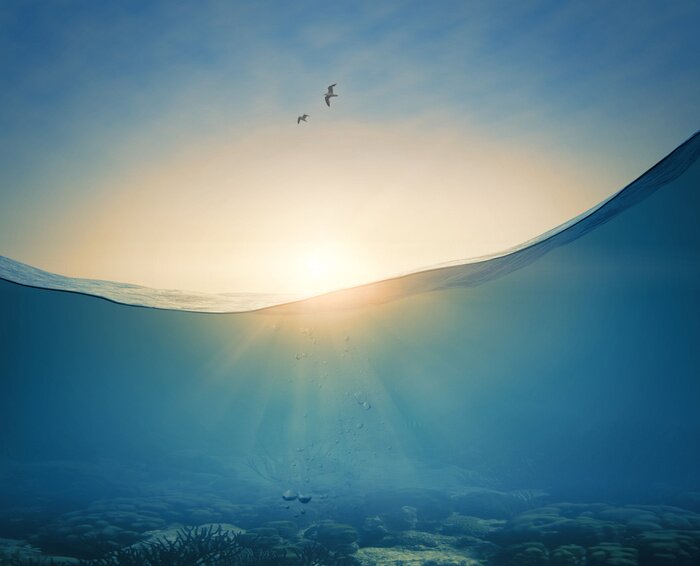 Sticker Unterwasser-Hintergrund