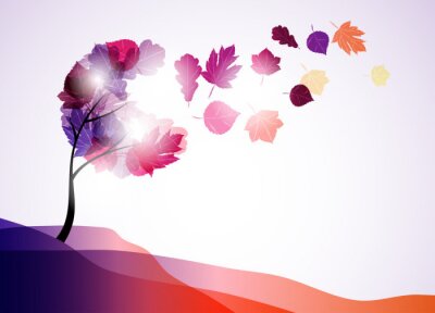 Sticker Valentine Baum, abstrakten Hintergrund