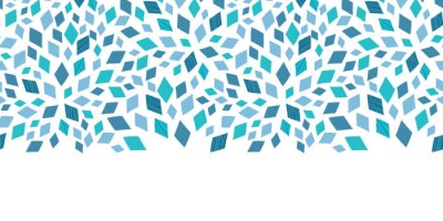 Sticker Vector blauen Mosaik Textur horizontale Grenze nahtlose Muster