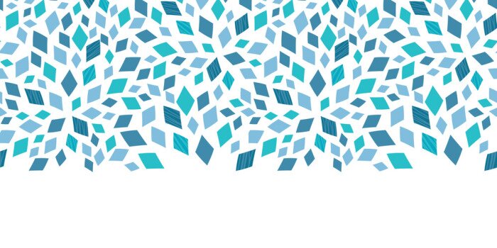 Sticker Vector blauen Mosaik Textur horizontale Grenze nahtlose Muster