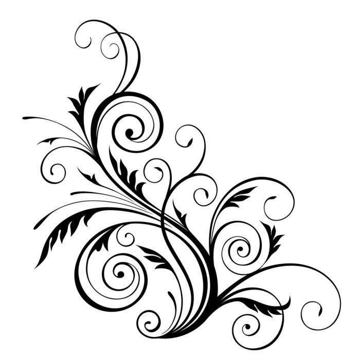 Sticker Vector floralen Design-Element