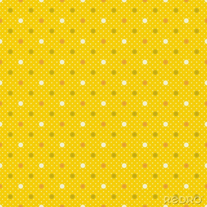 Sticker Vector Hintergrund # Polka Dot Muster, Senf gelb