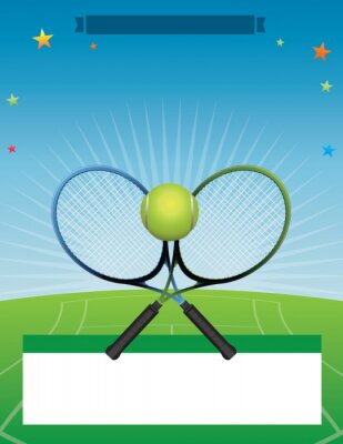 Sticker Vector Tennis-Turnierabbildung