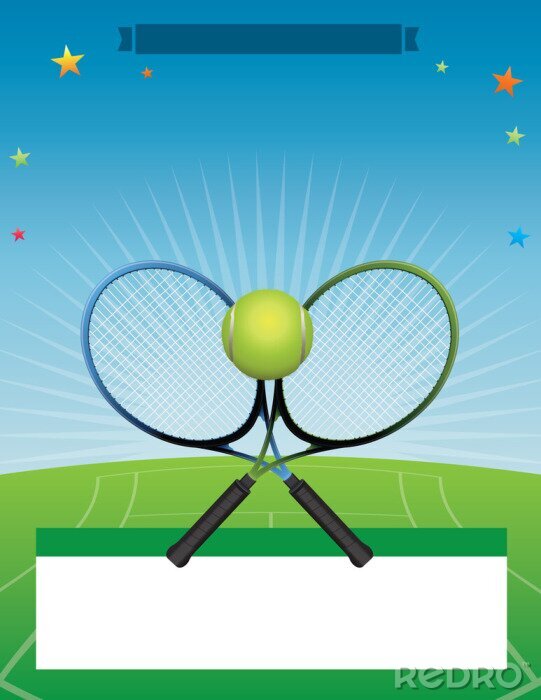 Sticker Vector Tennis-Turnierabbildung