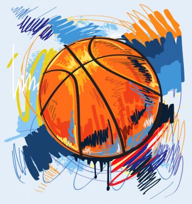 Sticker Vektor Basketball