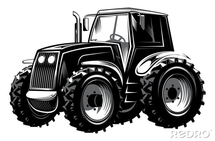 Sticker Vektor-Illustration der landwirtschaftlichen Traktor für Design
