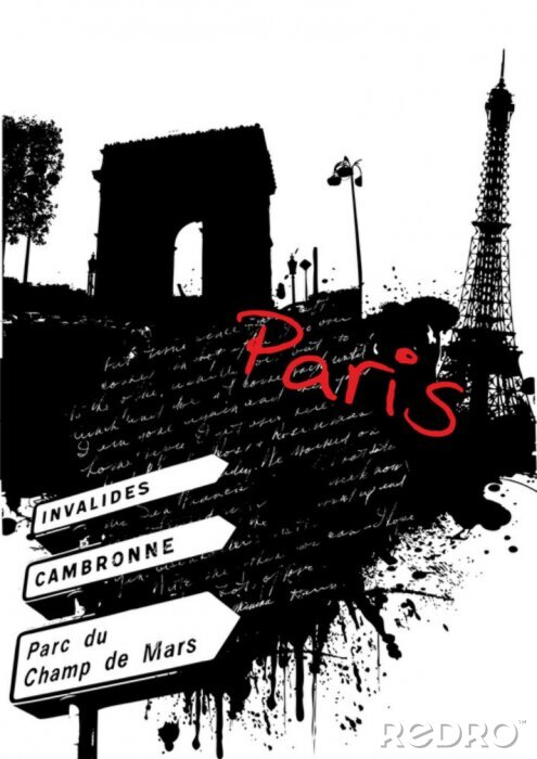 Sticker Vektor paris Hintergrund