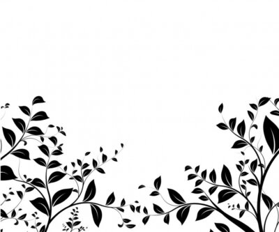 Sticker Vektor-Set - floral Grenze Design