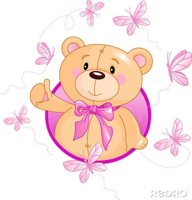 Sticker Very cute Teddybär Verzicht hallo