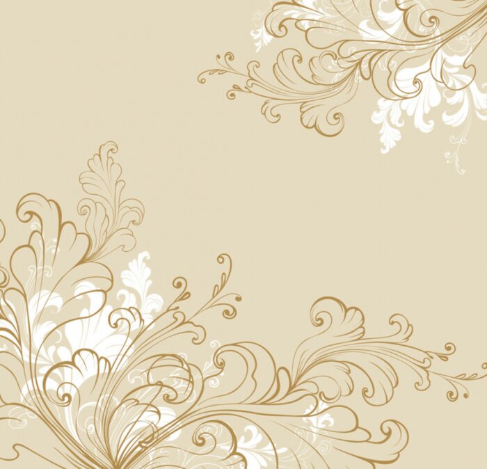 Sticker vintage floral background