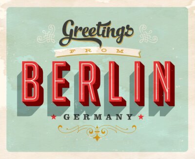 Sticker Vintage Touristische Karte - Vector EPS10